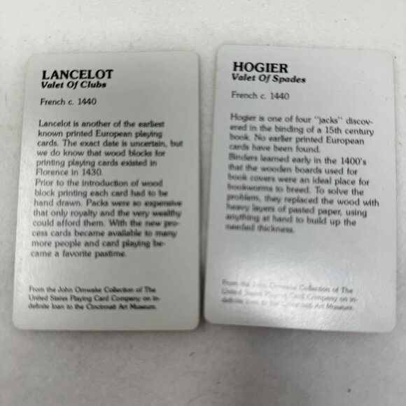 Vintage Congress Playing Cards Boxed Medieval SIr Lancelot Hogier Valet Jack Art - Picture 4 of 4